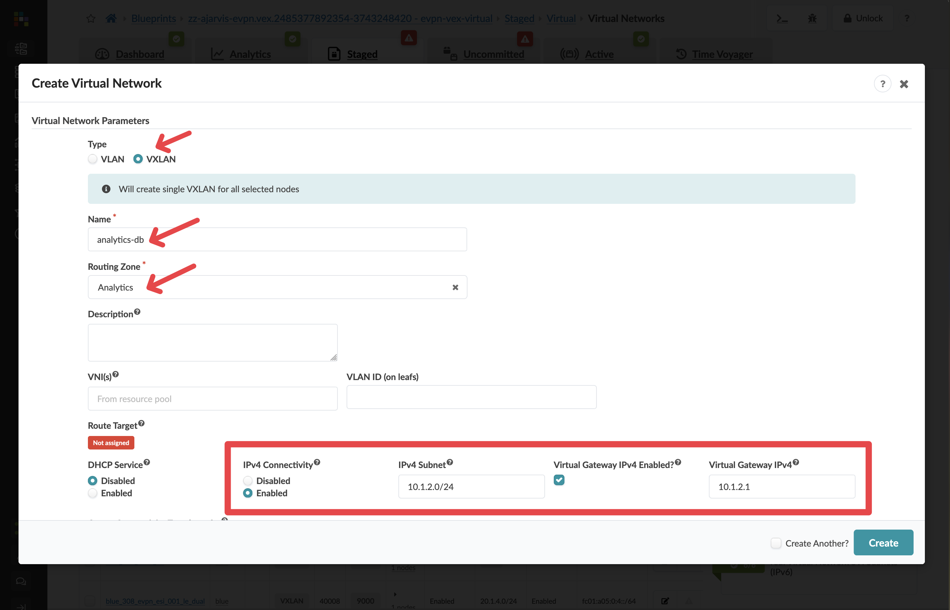 Database Network Configuration