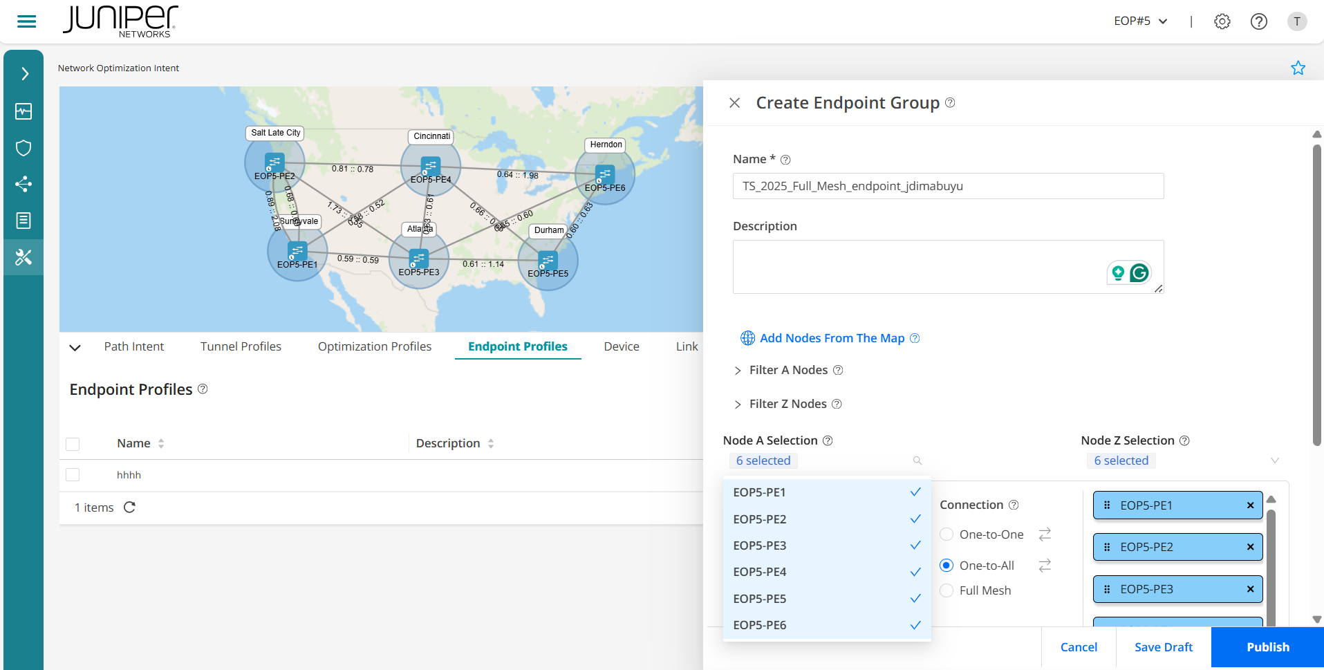 Endpoint Profile Full Mesh